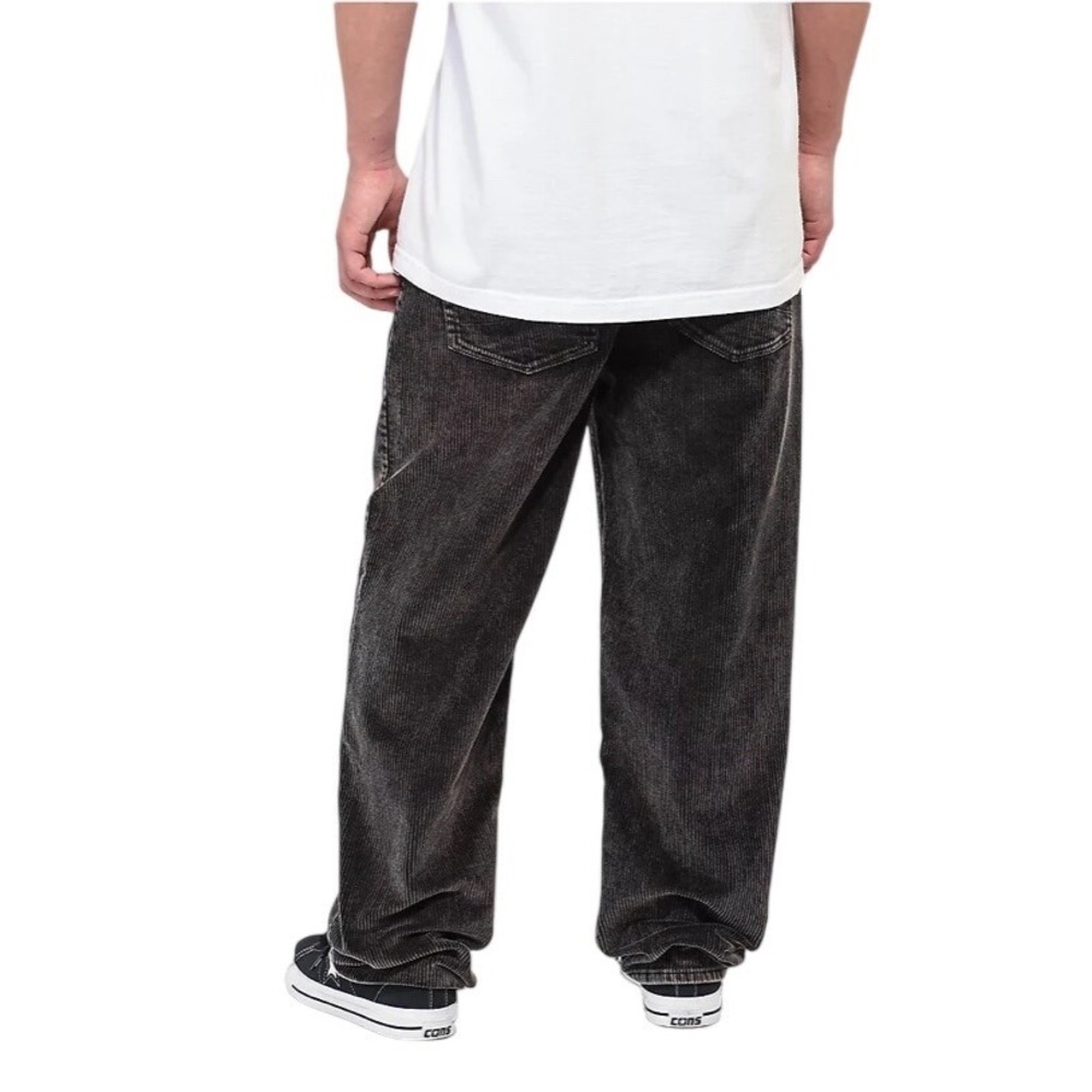 Empyre Black Wash Corduroy Loose Fit Skate Pants Mens 30 Baggy Y2K Skater 358208